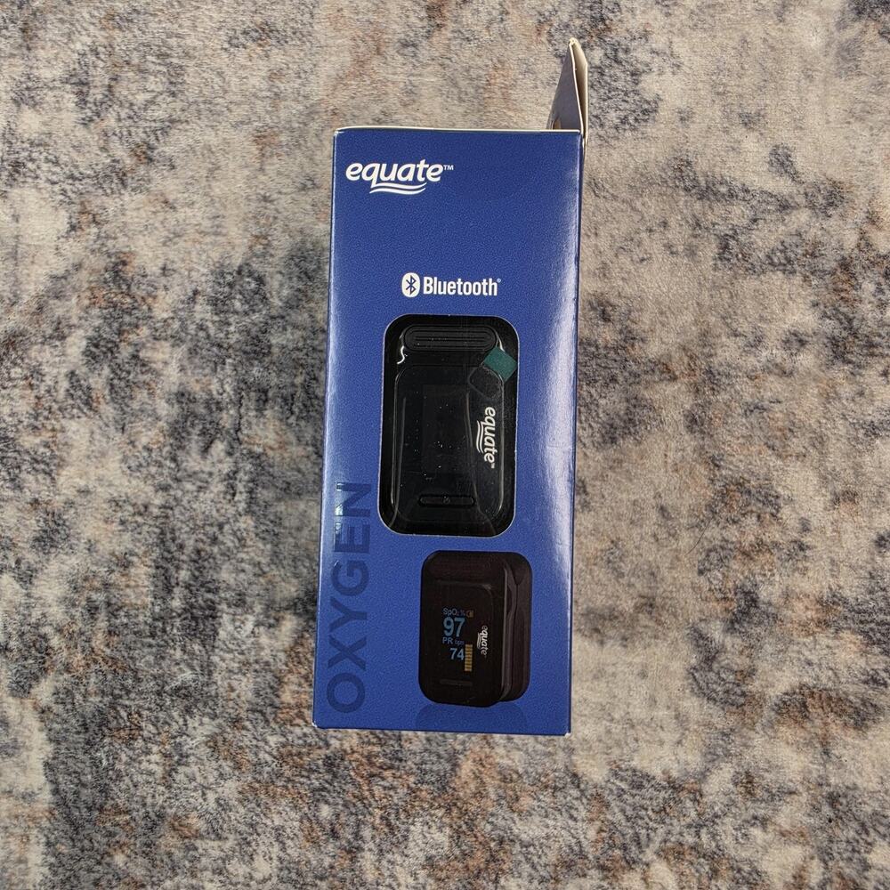 Equate Bluetooth Digital Finger Pulse Oximeter Black SpO2 Monitor App Support - Picture 2 of 7